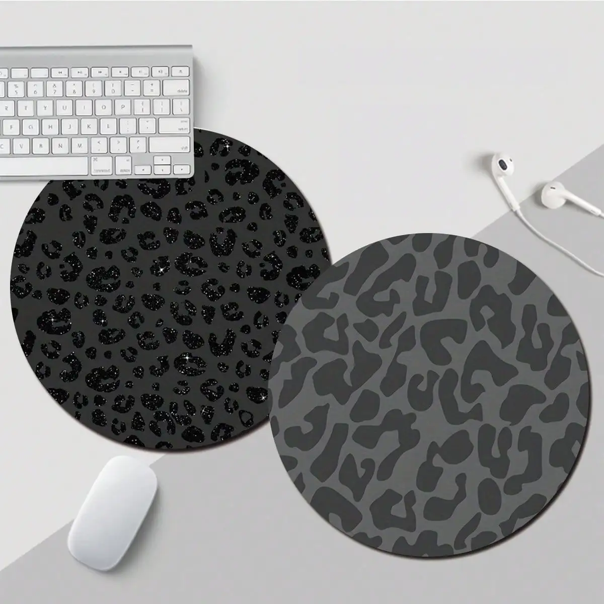 Travel Accessories Officeworks - Black Leopard Print Cute Mouse Pad,