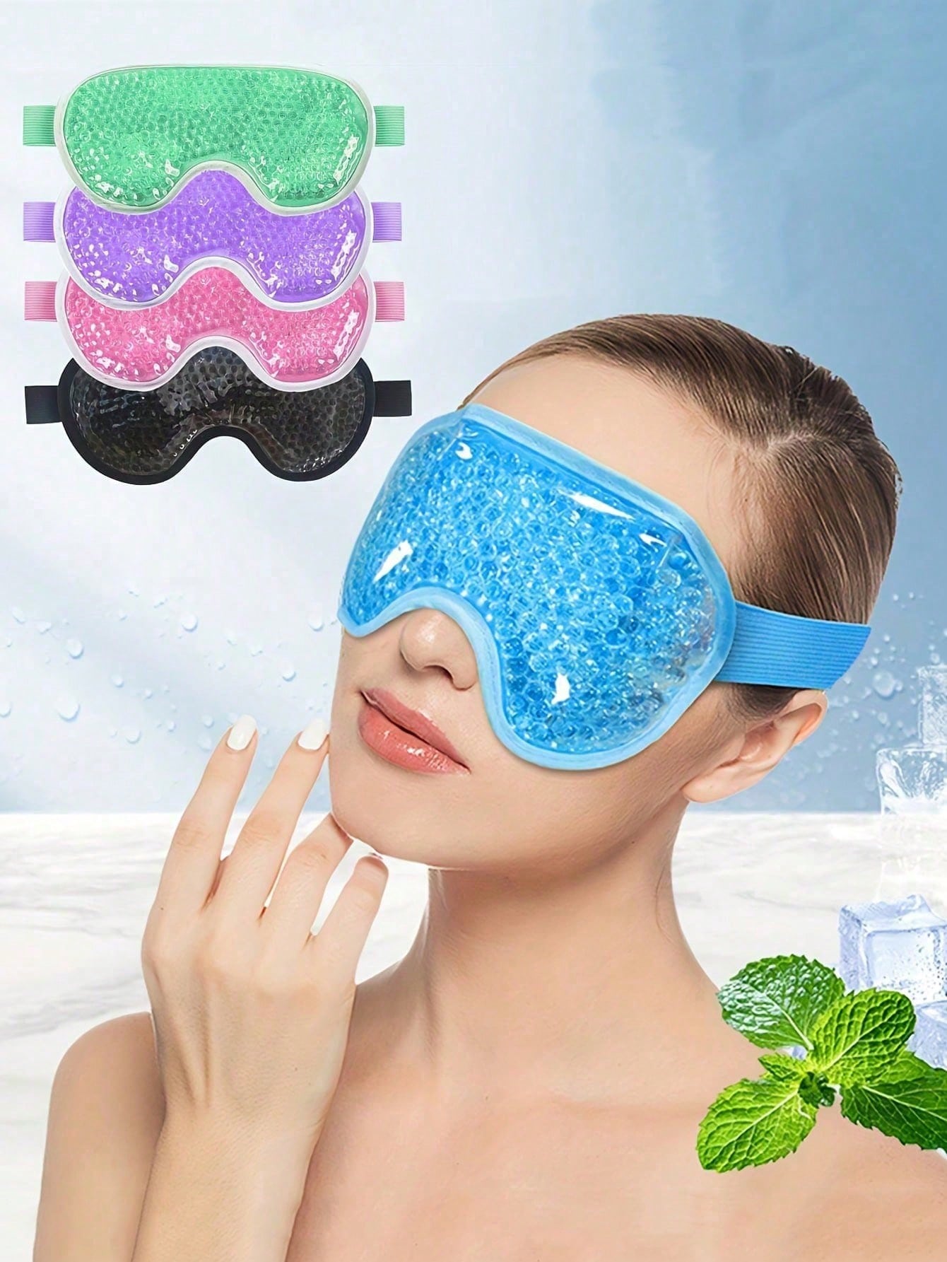 Travel Accessories Us - Reusable Cooling Gel Eye Mask Dual