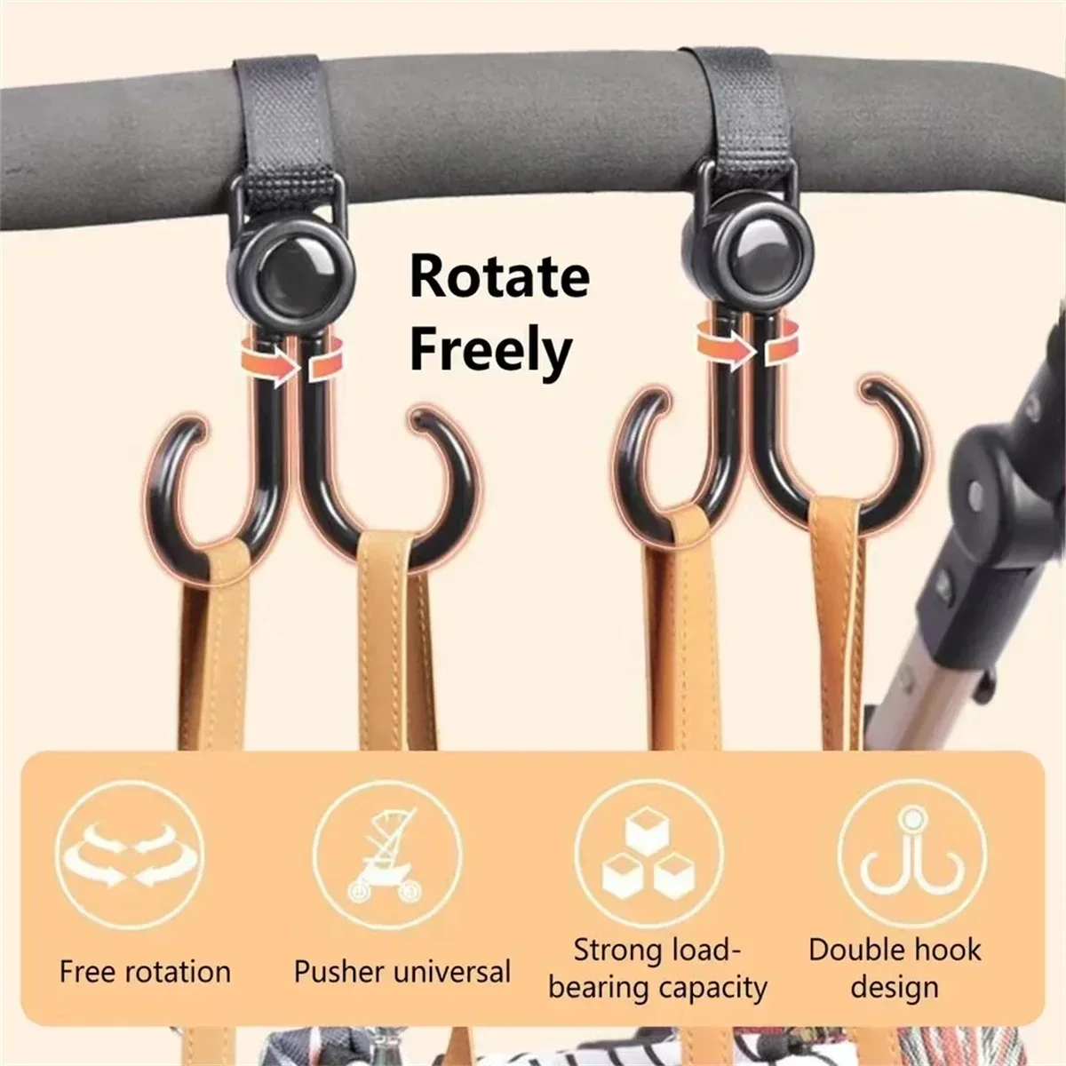 Rotatable Double Hooks Baby St - Travel Accessories With Baby recensione e prezzo