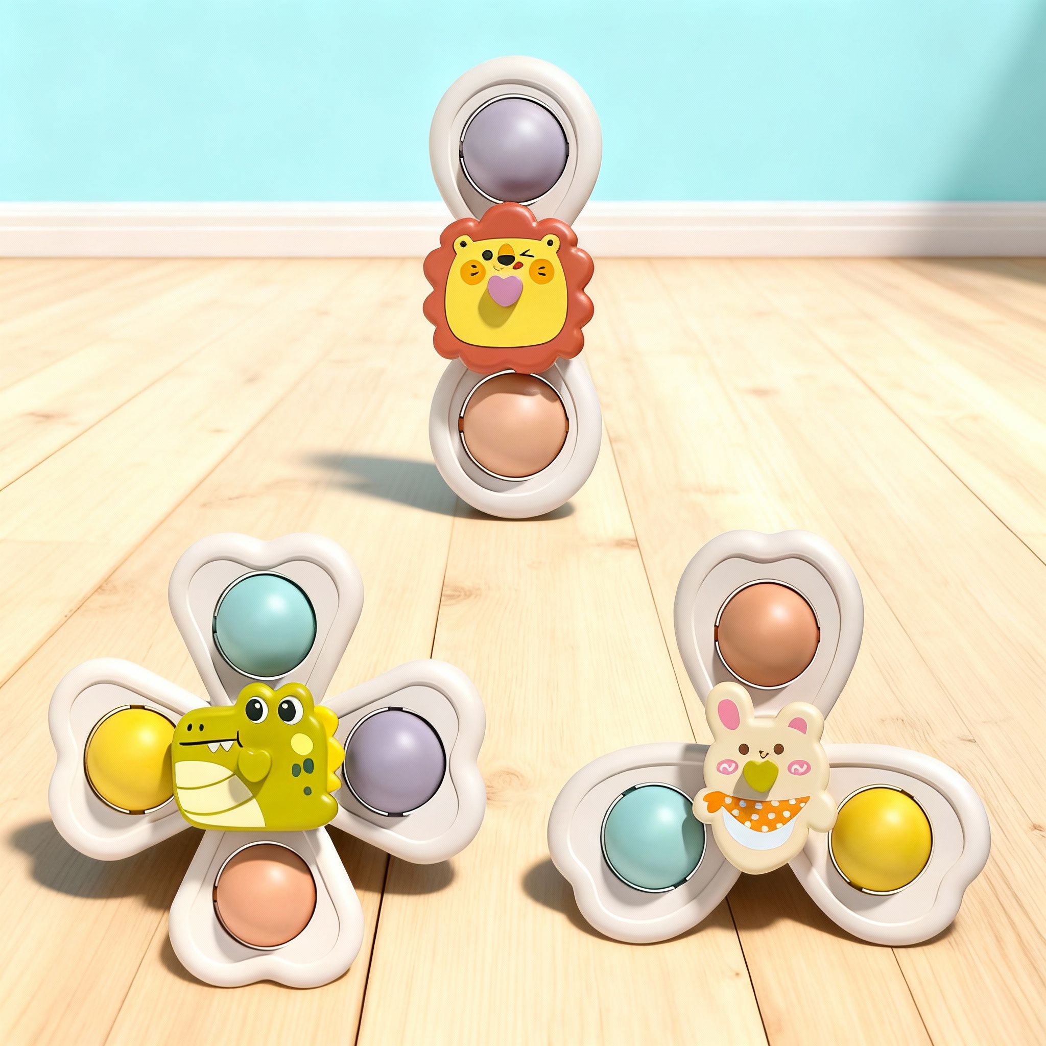 3PCS Suction Cup Rotating Toy  - Travel Accessories With Baby recensione e prezzo