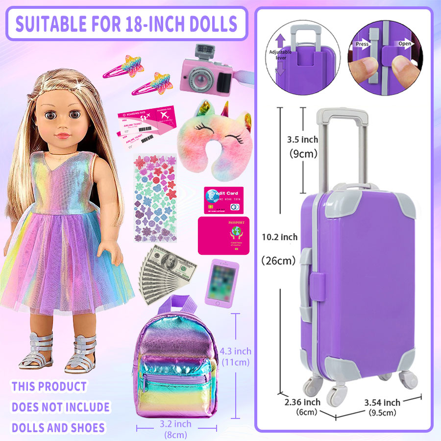 18inch Doll Clothes and Access - Travel Accessories With Kids recensione e prezzo
