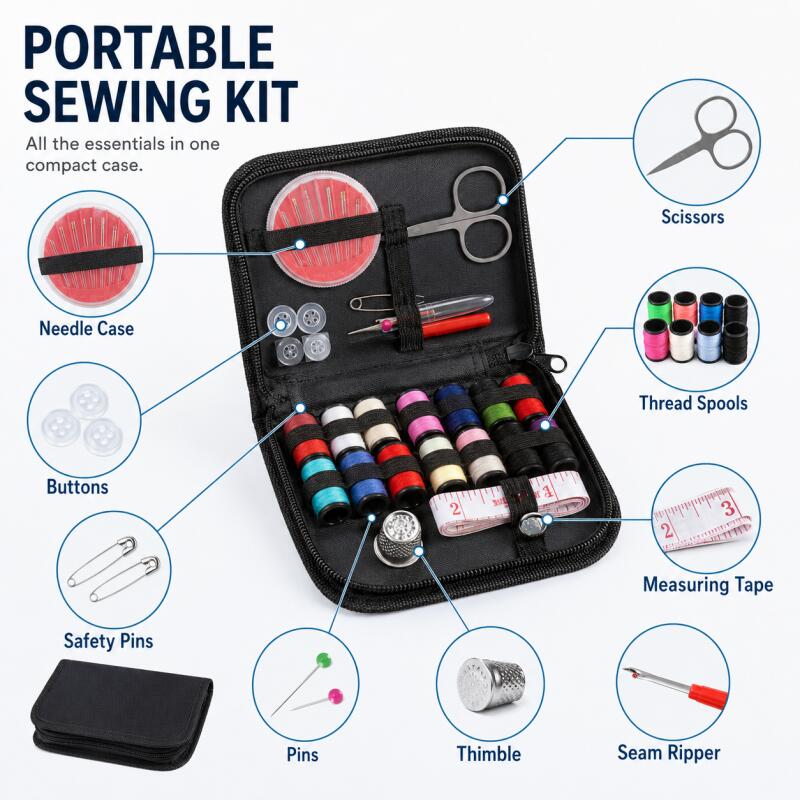 Portable Sewing Kit for Beginn - Travel Accessories To Sew recensione e prezzo
