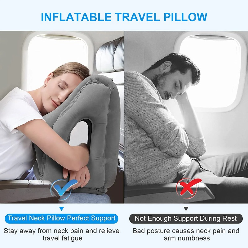 Inflatable Travel Pillows with - Travel Accessories Long Flight recensione e prezzo