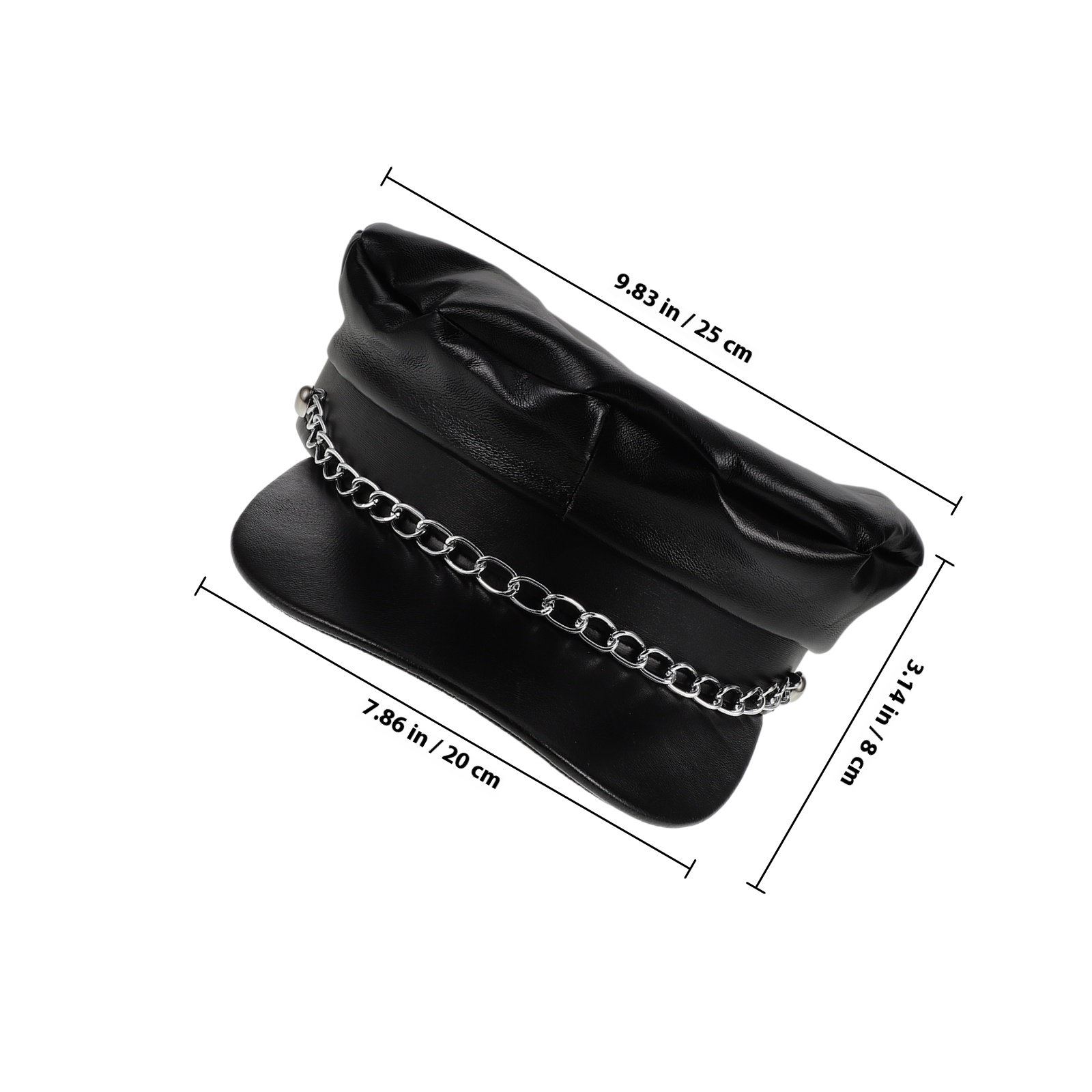 PU Chain Sailor Hat Black Retr - Travel Accessories Present recensione e prezzo