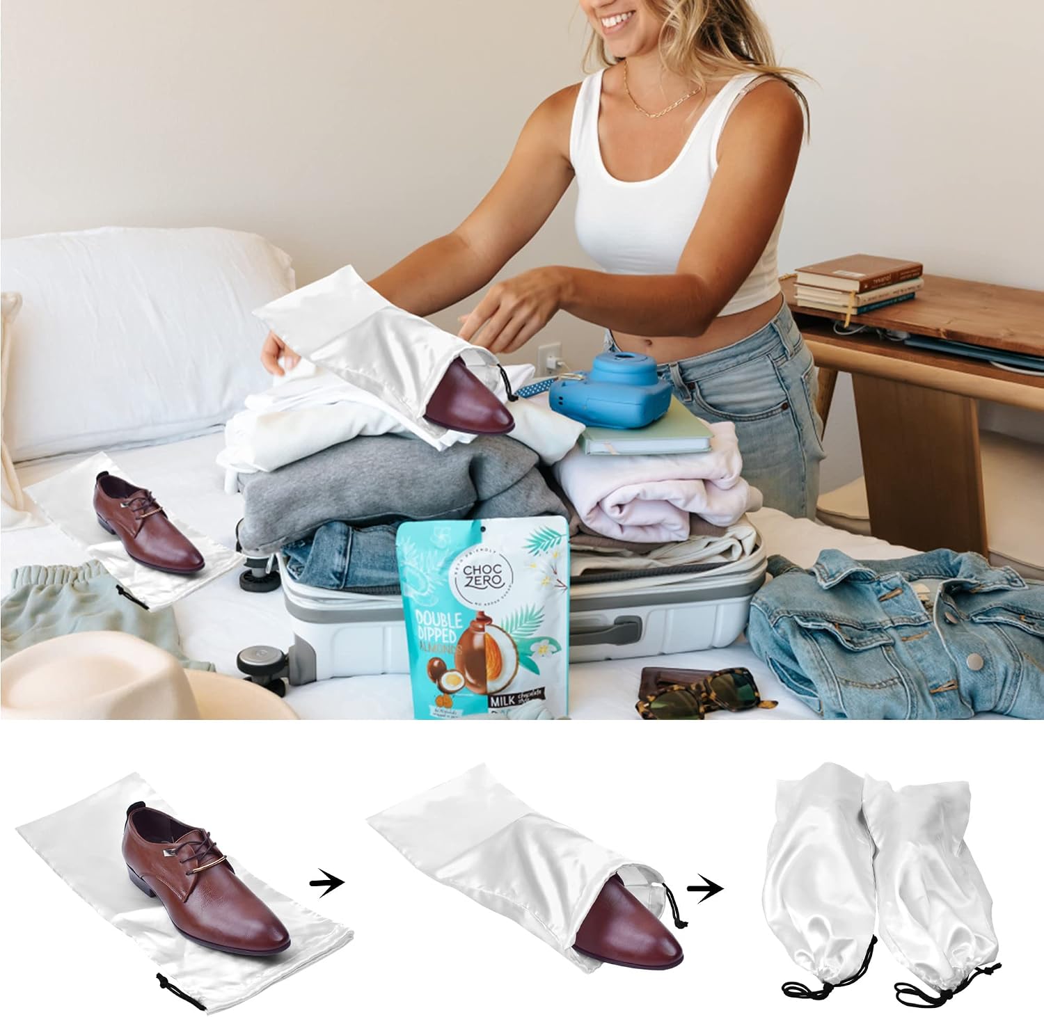 Shoe Bags for Travel 10 Pack D - Shoe Bag Travel recensione e prezzo