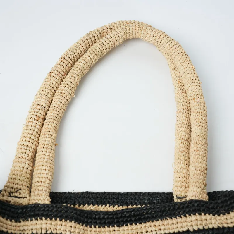 Striped raffia woven straw bag - Travel Accessories Us recensione e prezzo