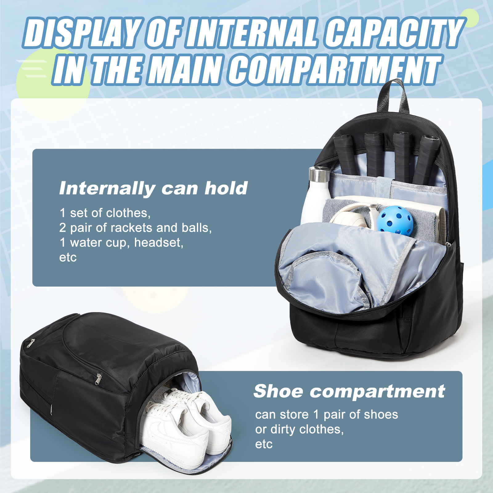 Tennis Bag Tennis Backpack 2 R - Shoe Bag Travel recensione e prezzo