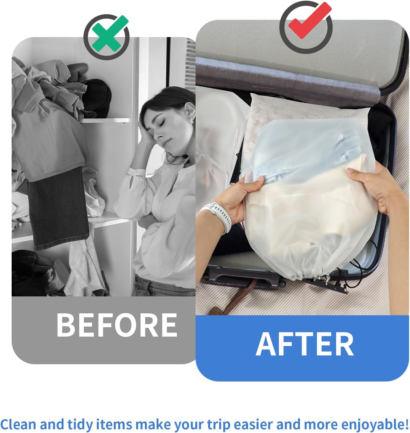 Clear Travel Shoe Bags 5-Pack  - Shoe Bag Travel recensione e prezzo