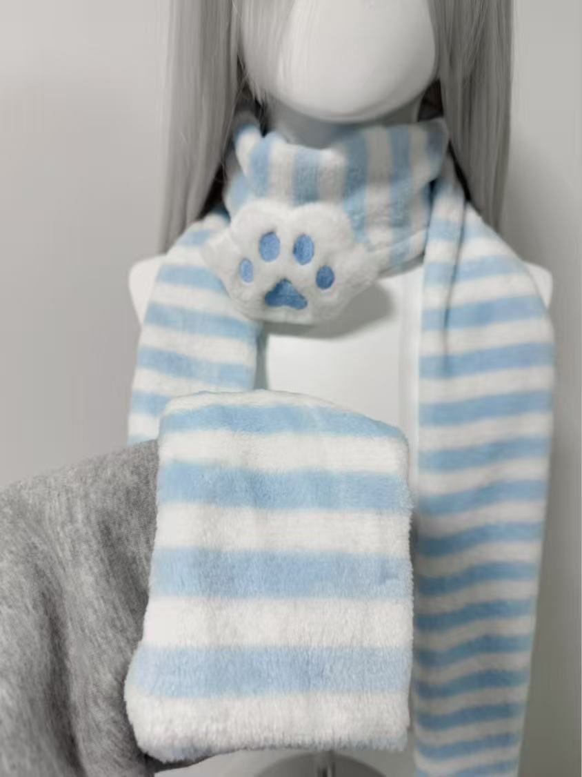 Kawaii Kniied Scarf Cat Paw De - Travel Accessories Aesthetic recensione e prezzo