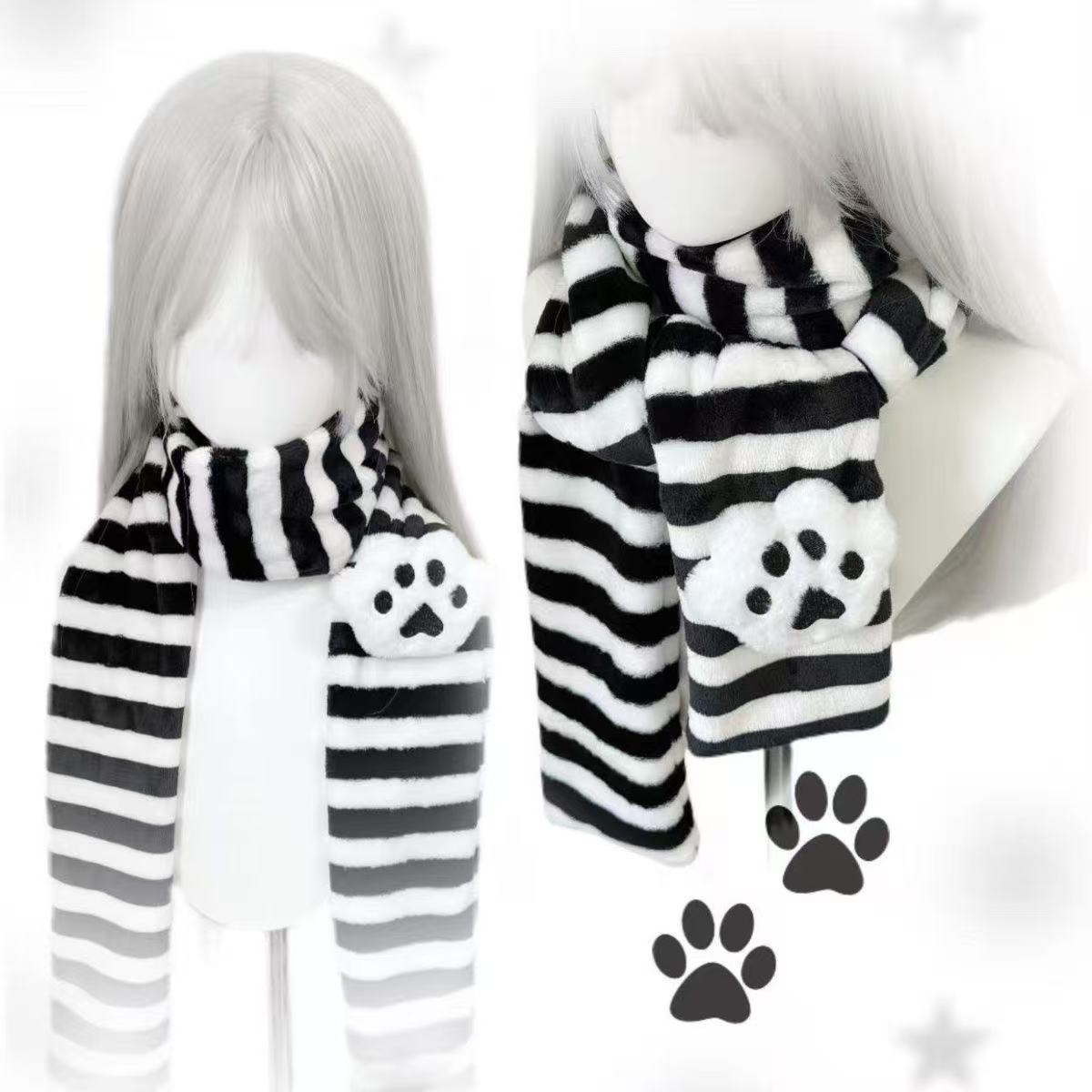 Kawaii Kniied Scarf Cat Paw De - Travel Accessories Aesthetic recensione e prezzo