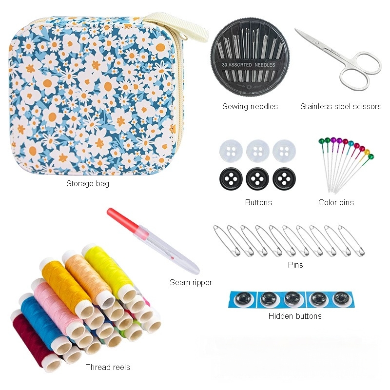 Mini Floral Sewing Kit Portabl - Travel Accessories To Sew recensione e prezzo