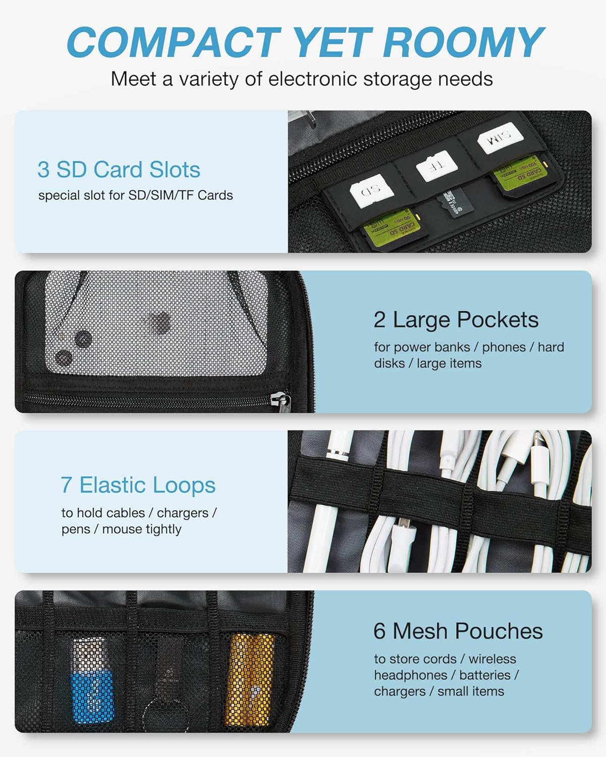 Large Electronics Travel Organ - Travel Accessories Us recensione e prezzo
