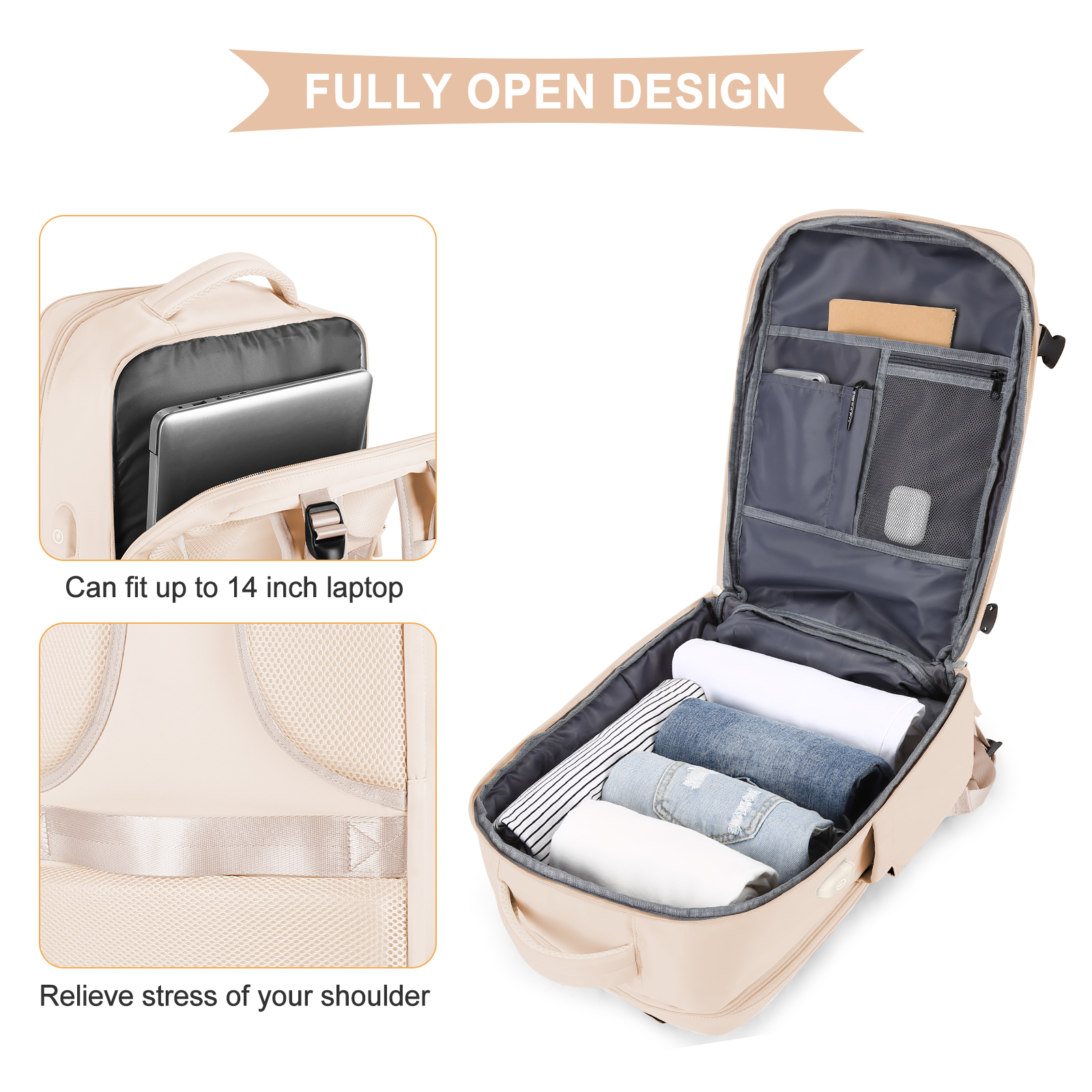 Large Travel Backpack for Men  - Shoe Bag Travel recensione e prezzo