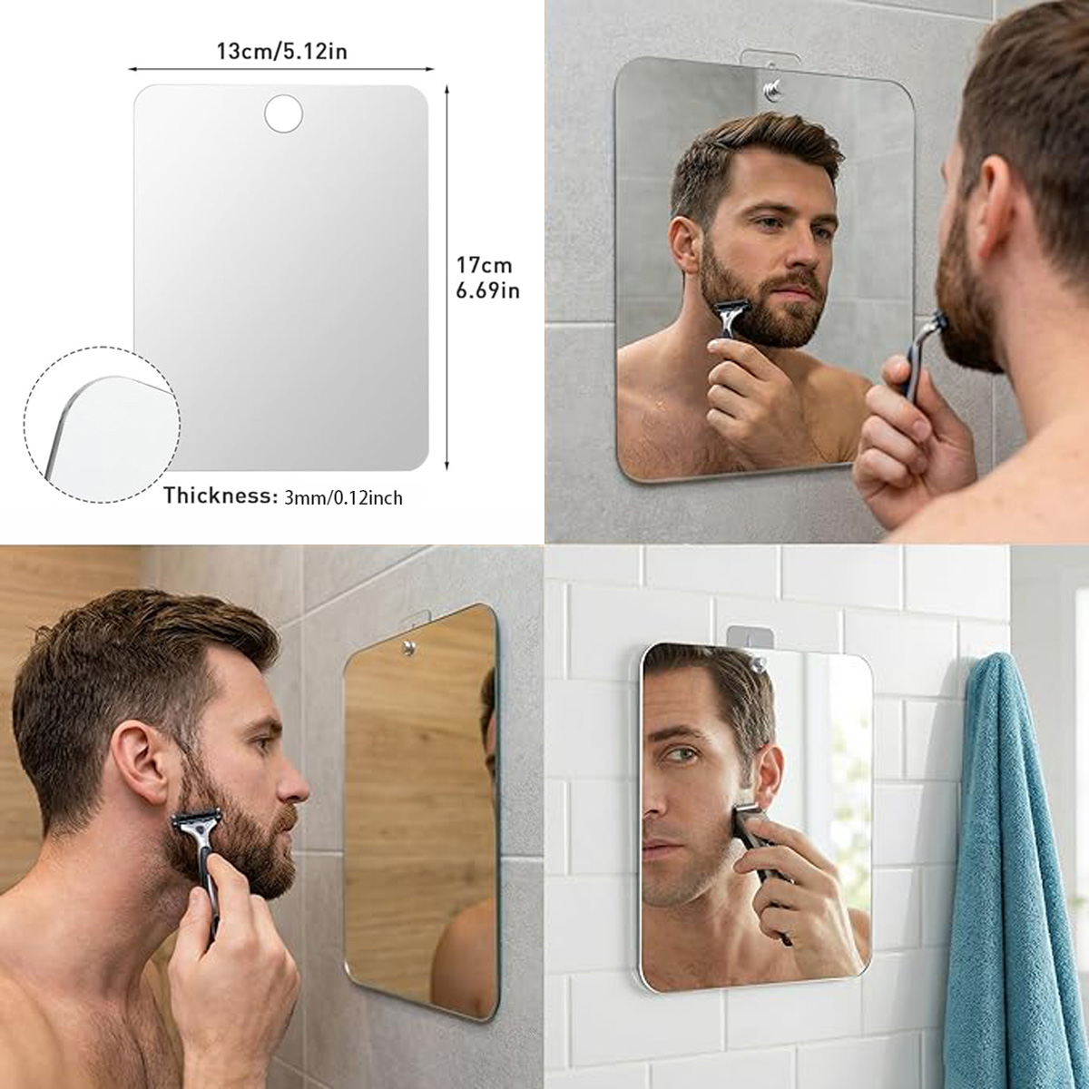 Acrylic Fog Free Mirror Set Wi - Travel Accessories Needed recensione e prezzo