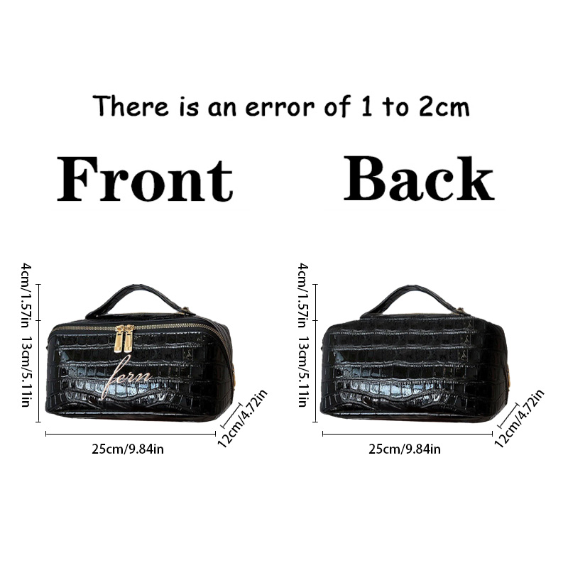 Embroidered Croc Makeup Bag Pe - Travel Accessories Present recensione e prezzo
